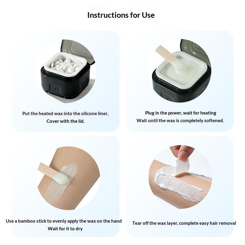 Hair Care Kit - Mini-Wachserhitzer mit Silikonschale für Haarentfernungs-Wachsset, Schönheitspflegegerät