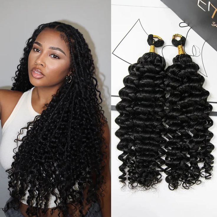 Hair Care Curly Hair - Gehäkelte Echthaar-Extensions, Leichtgewichtig, Knotenlos, Feder-Optik, Vorsortiert,