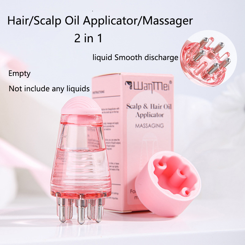 Hair Growth Serum Oil - Leerer 6 ml Kopfhaut-Applikator, Mini-Kopfmassagegerät, Rollerball-Bürste