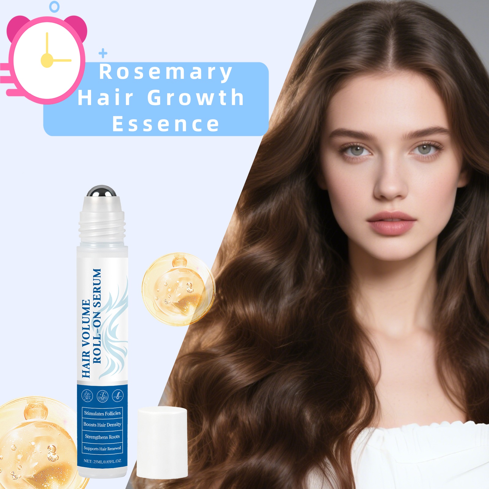 Hair Growth Serum Oil - Rosmarin Haarwuchs-Essenzöl zur Kontrolle des Ölansammlens,