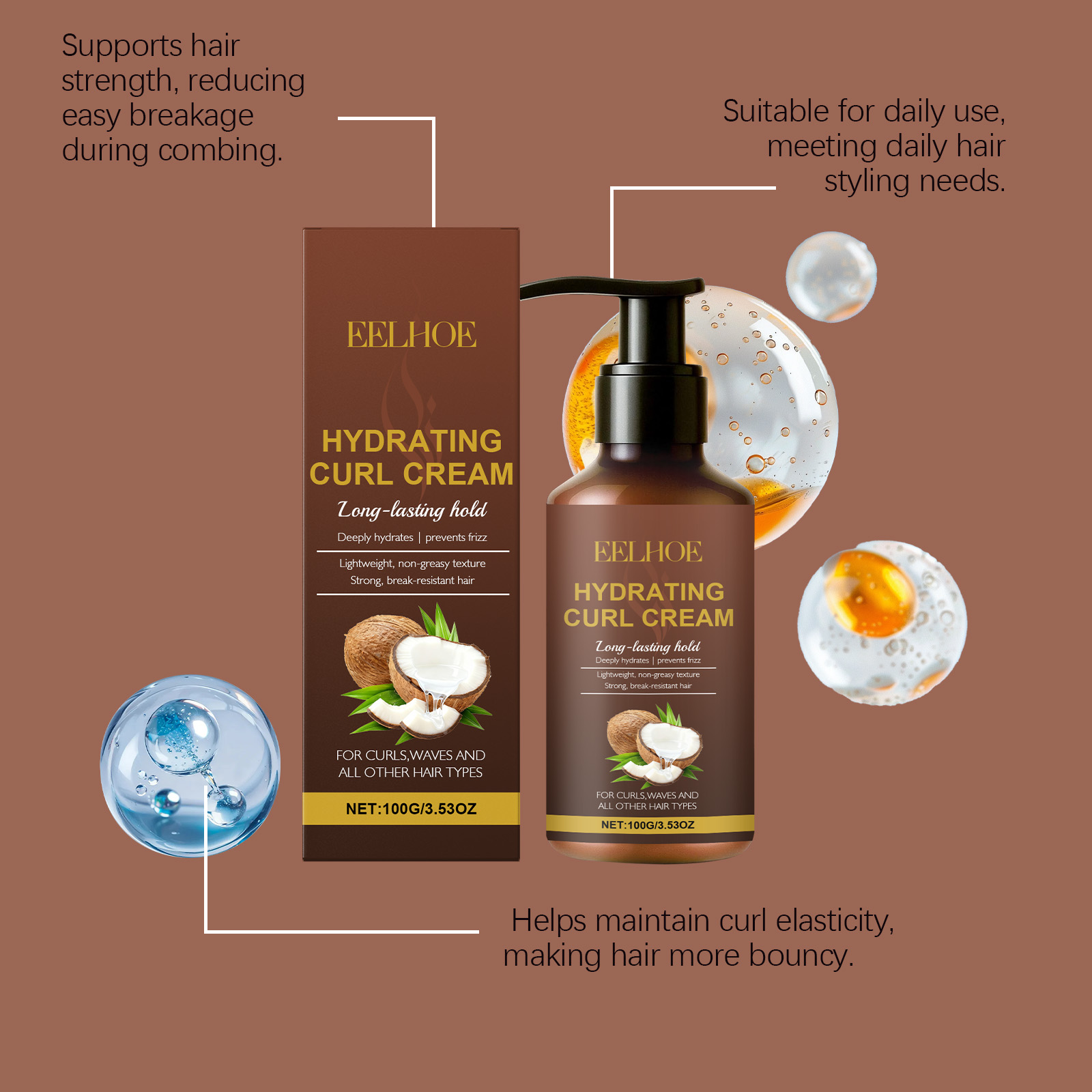 Locken-Styling-Creme für welli – Hair Care Curly Hair Bewertung und Preis