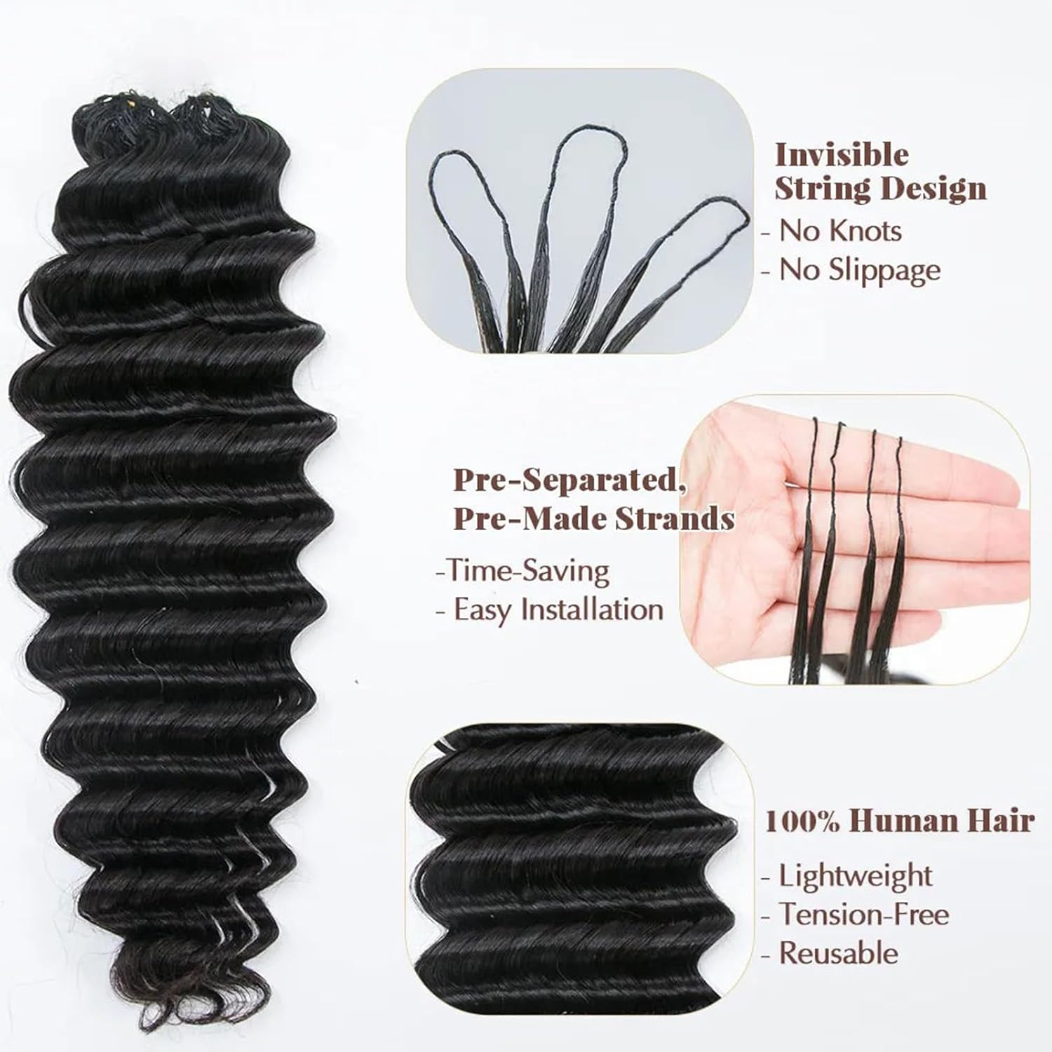 Gehäkelte Echthaar-Extensions, – Hair Care Curly Hair Bewertung und Preis